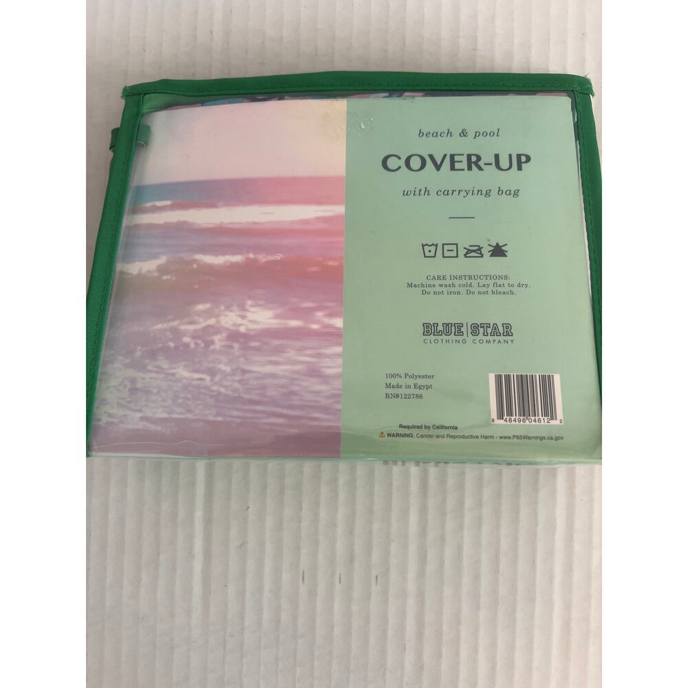 BLUE STAR BEACH AND POOL COVER UP SIZE L/XL WITH CARRY BAG NEW PACKAGE PINK BLUE - Picture 4 of 5